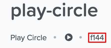FontAwesome play-circle